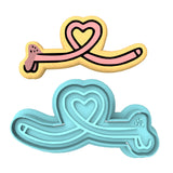Penis Long Heart Cookie Cutter | Stamp | Stencil #1 Cookie Cutters Cookie Cutter Lady 2 Inch Small Cupcake Cutter + Stamp No