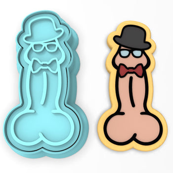 Penis Wearing Top Hat Cookie Cutter | Stamp | Stencil