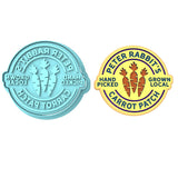 Peter Rabbits Carrot Patch Cookie Cutter | Stamp | Stencil Animals & Dinosaurs Cookie Cutter Lady MINI - 2 Inches (5cm) **BUNDLE** Cutter + Stamp 