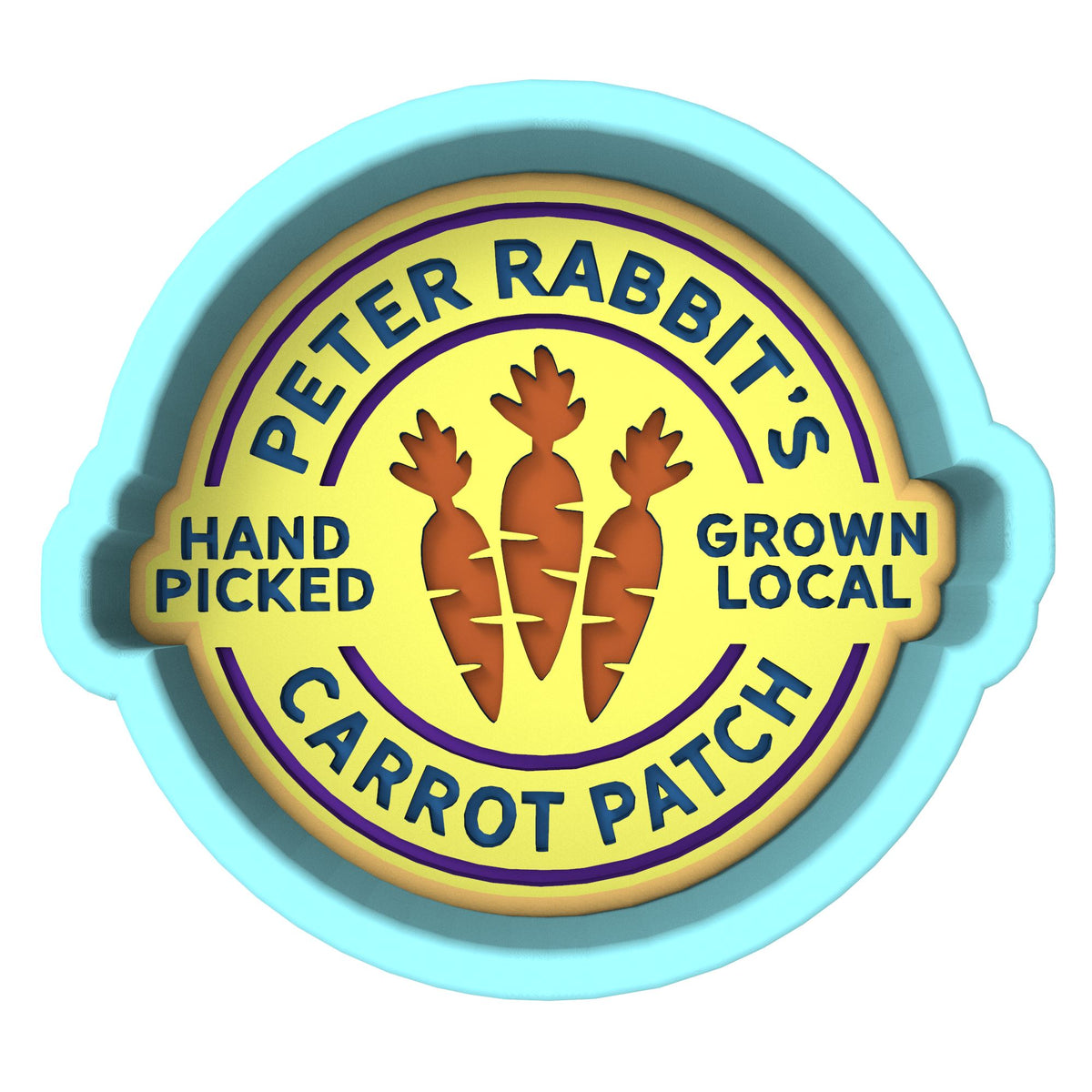 Peter Rabbits Carrot Patch Cookie Cutter | Stamp | Stencil Animals & Dinosaurs Cookie Cutter Lady 