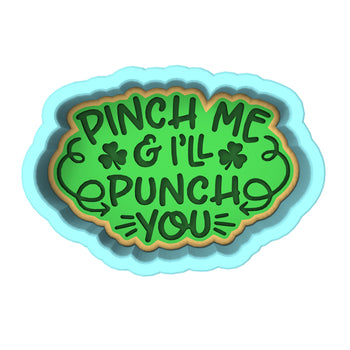 Pinch Me and I'll Punch You Cookie Cutter | Stamp | Stencil #1 Wedding / Baby / V Day Cookie Cutter Lady 
