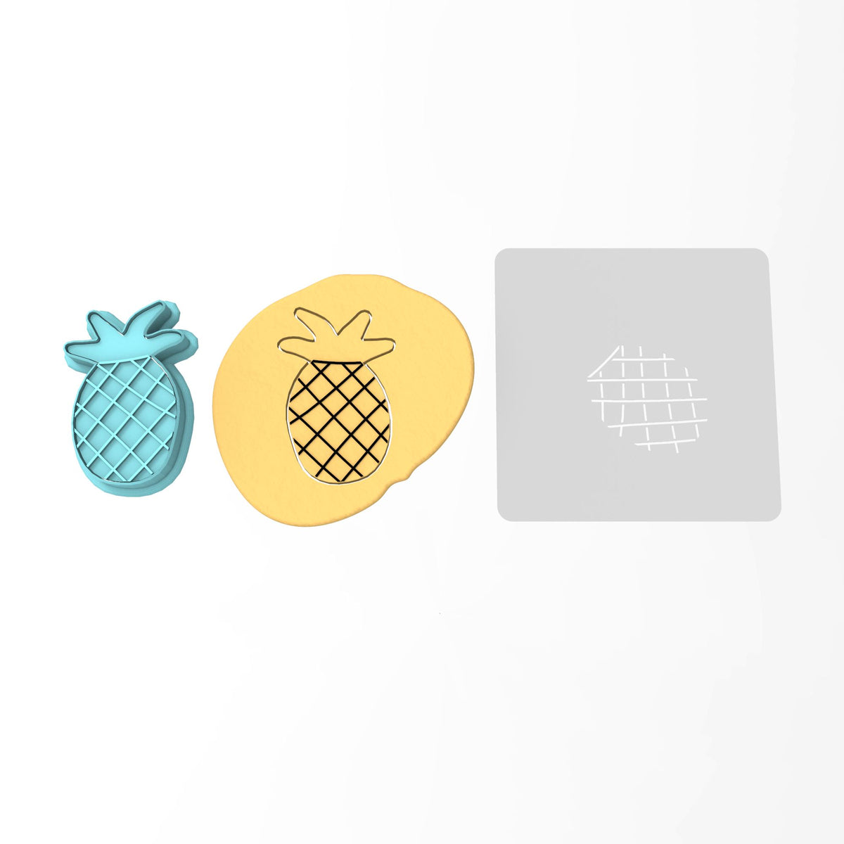 Pineapple Cookie Cutter | Stamp | Stencil #1