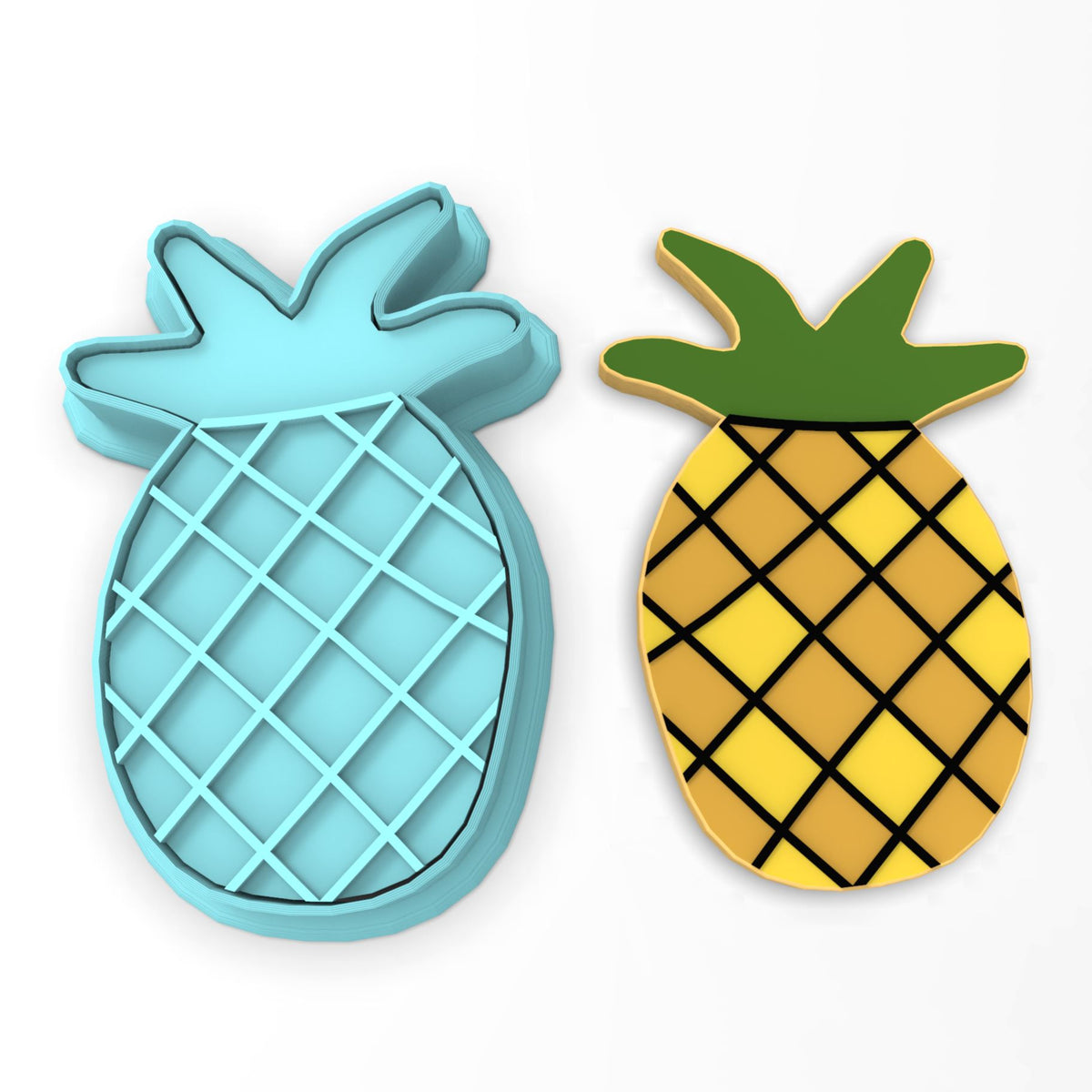 Pineapple Cookie Cutter | Stamp | Stencil #1