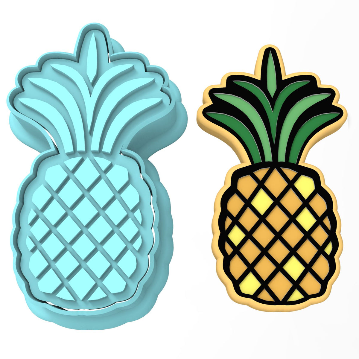 Pineapple Cookie Cutter | Stamp | Stencil #2