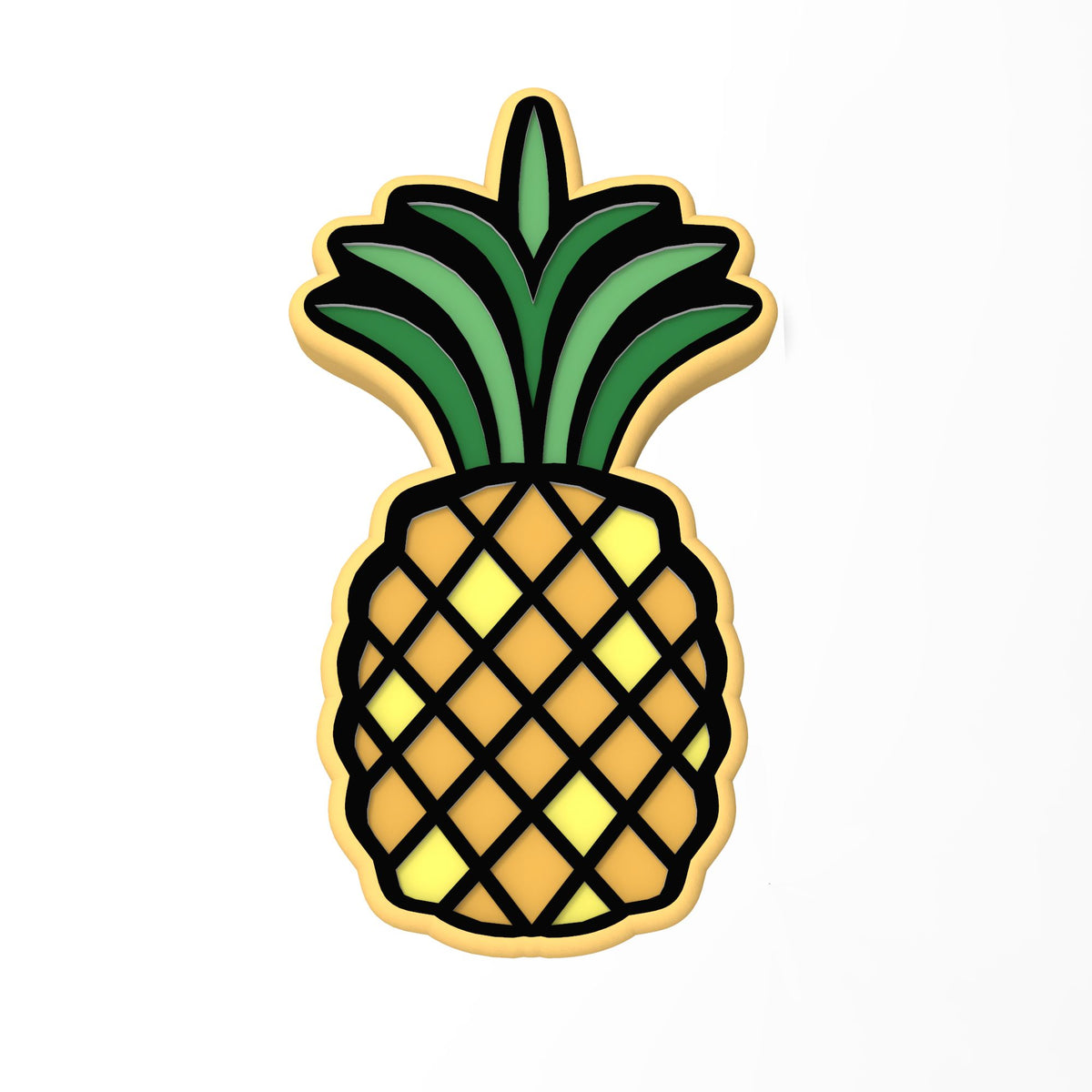 Pineapple Cookie Cutter | Stamp | Stencil #2