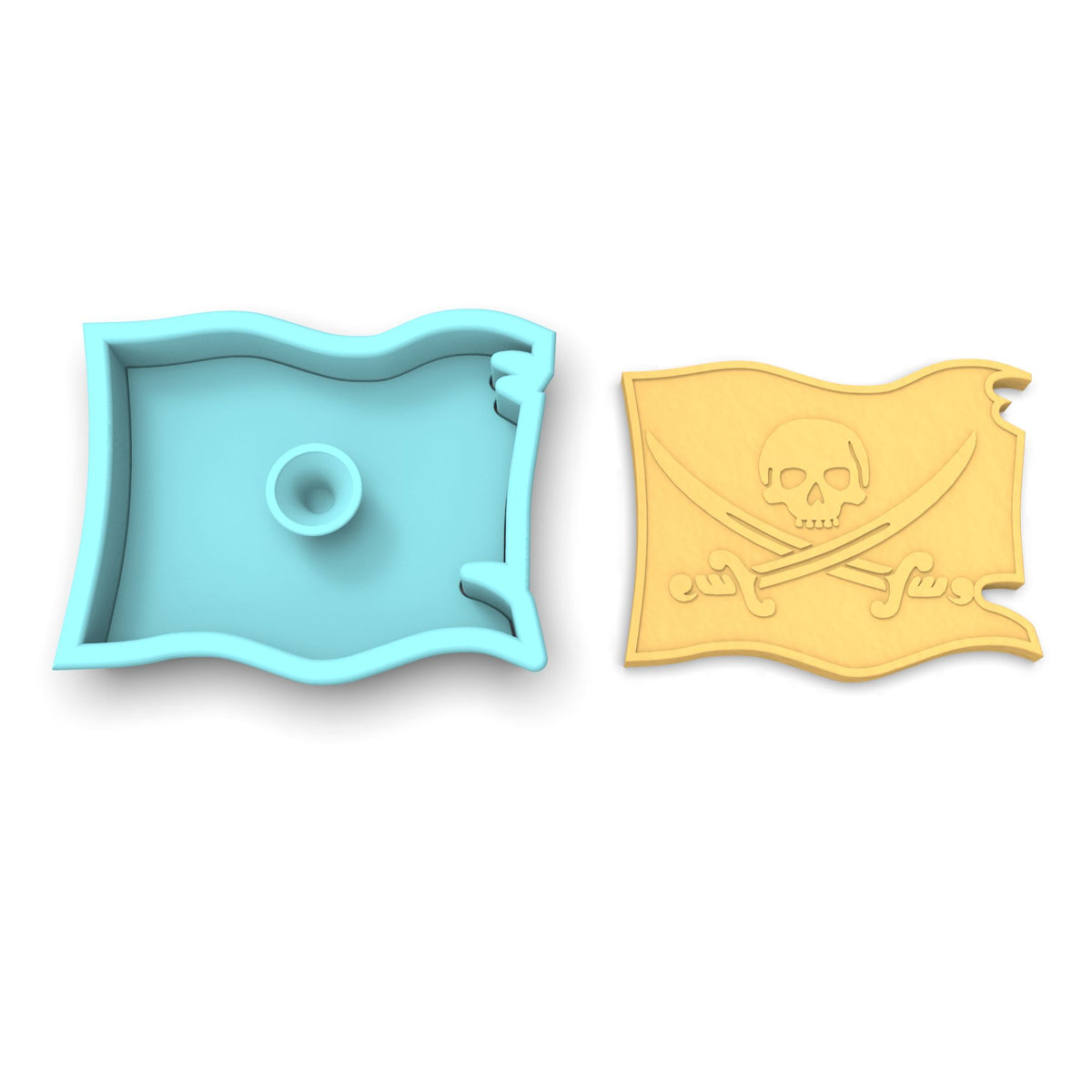 Pirate Flag Cookie Cutter | Stamp | Stencil #2