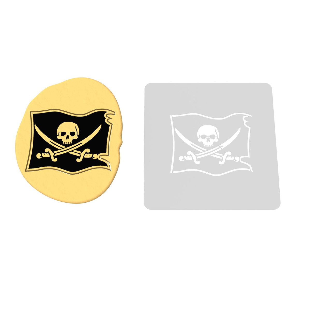 Pirate Flag Cookie Cutter | Stamp | Stencil #2