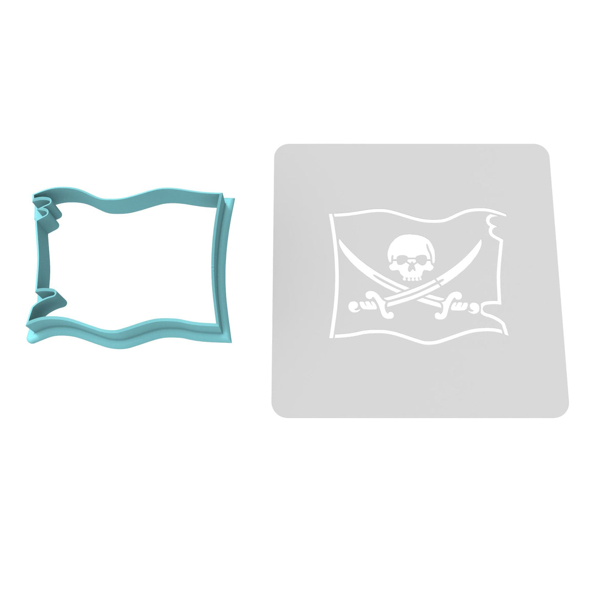 Pirate Flag Cookie Cutter | Stamp | Stencil #2
