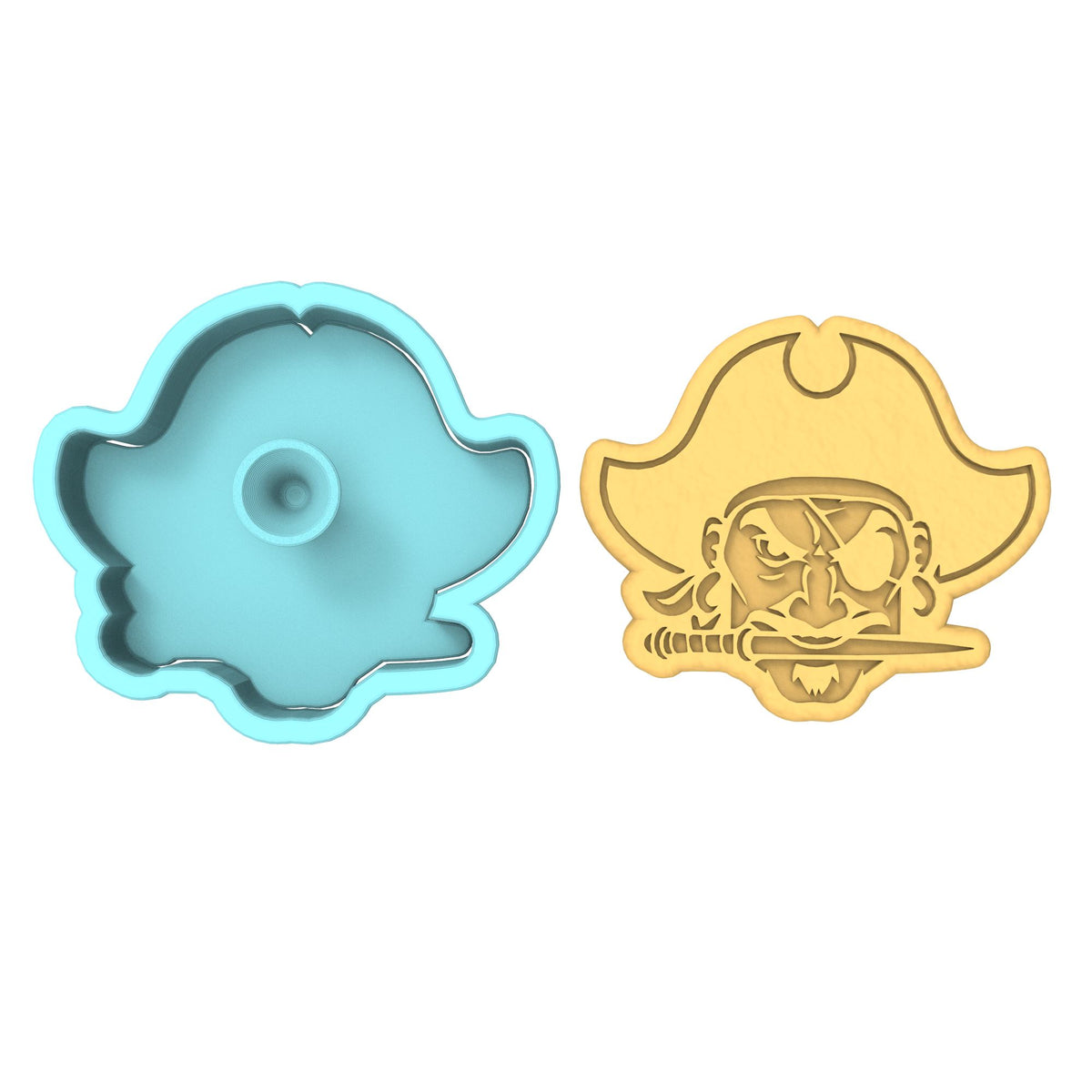 Pirate Head Cookie Cutter | Stamp | Stencil #1 Boys/ Army / Outdoorsman Cookie Cutter Lady 