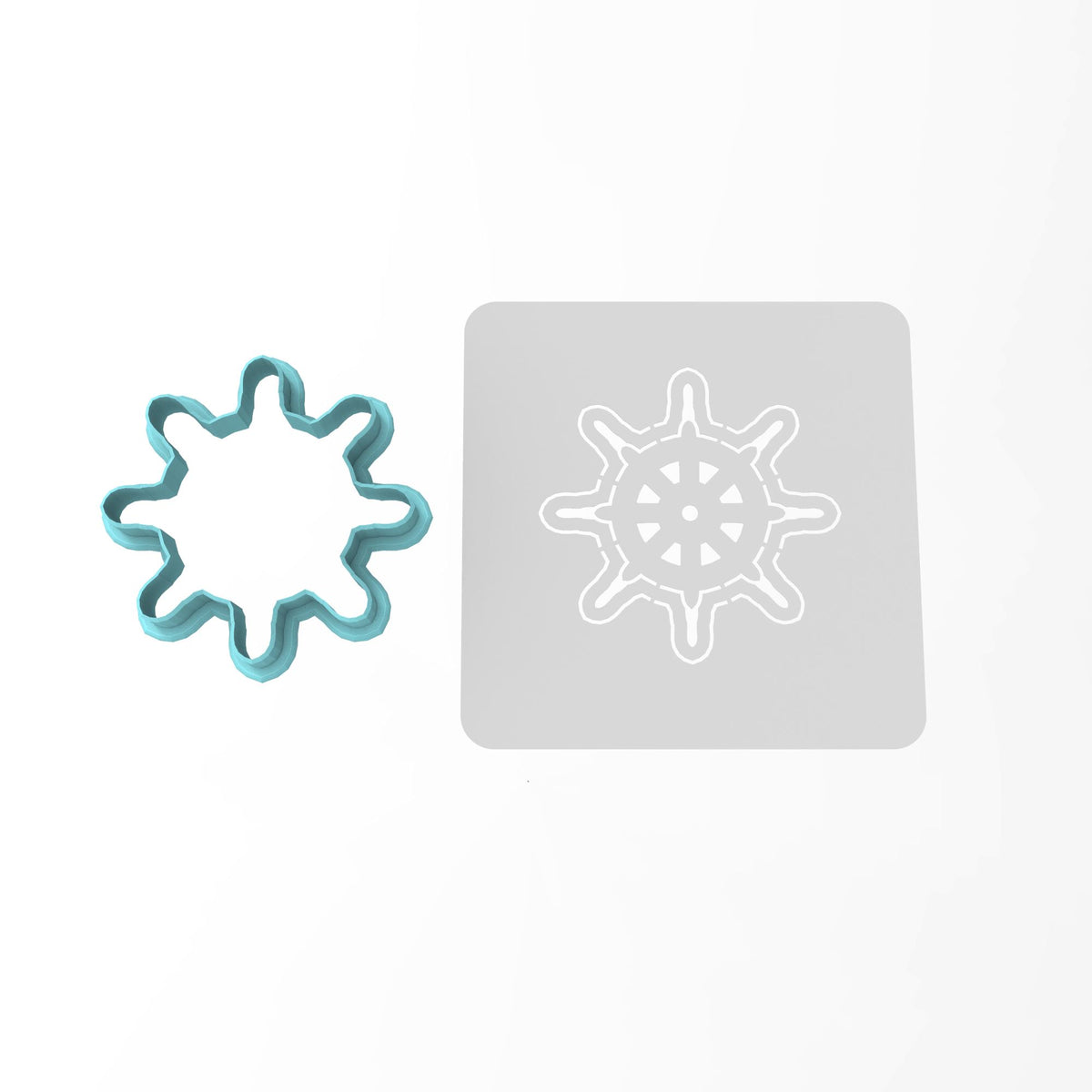 Pirate Ship Wheel Cookie Cutter | Stamp | Stencil #1
