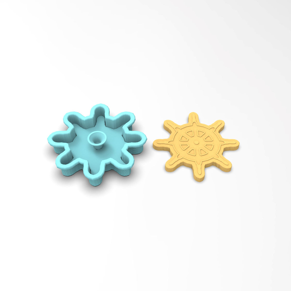 Pirate Ship Wheel Cookie Cutter | Stamp | Stencil #1