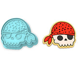 Pirate Skull Bandana Cookie Cutter | Stamp | Stencil #1