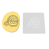 Pirate Skull Bandana Cookie Cutter | Stamp | Stencil #1
