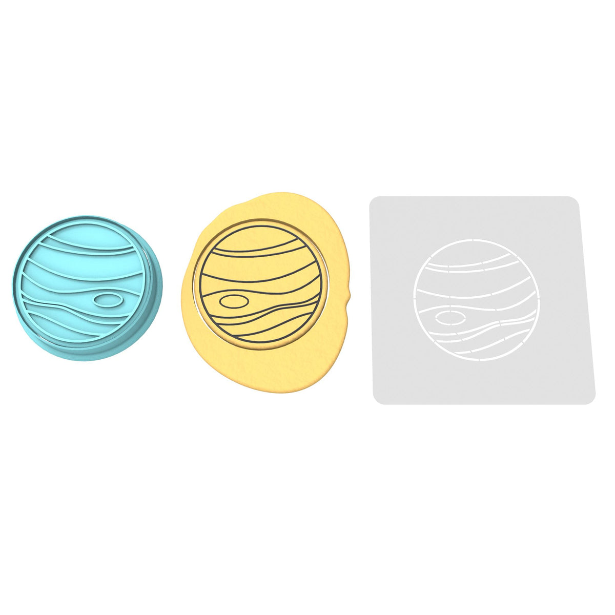 Planet Cookie Cutter | Stamp | Stencil #1