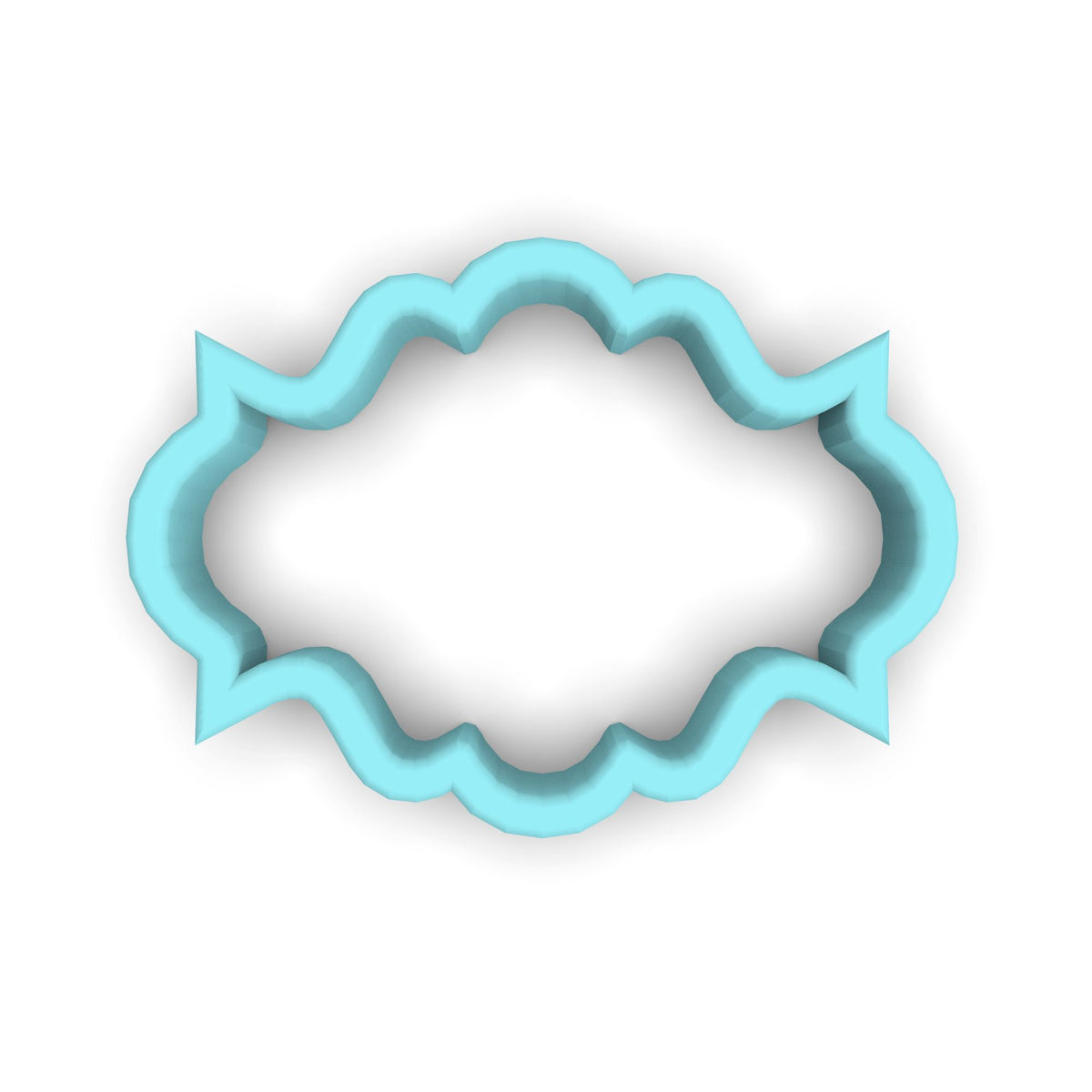 Plaque #6 Fondant & Plaques Cookie Cutter Lady 1 Inch with Dough Pusher Standard Cutter (1x) 