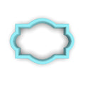 Plaque #7 Fondant & Plaques Cookie Cutter Lady 1 Inch with Dough Pusher Standard Cutter (1x) 