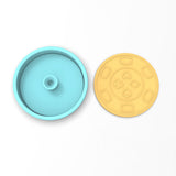 Poker Chip Cookie Cutter | Stamp | Stencil #1