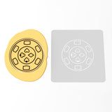 Poker Chip Cookie Cutter | Stamp | Stencil #1
