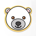 Polar Bear Face Cookie Cutter | Stamp | Stencil #1