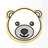 Polar Bear Face Cookie Cutter | Stamp | Stencil #1