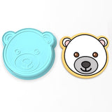 Polar Bear Face Cookie Cutter | Stamp | Stencil #1