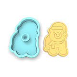 Polar Bear Santa Hat Cookie Cutter | Stamp | Stencil #1