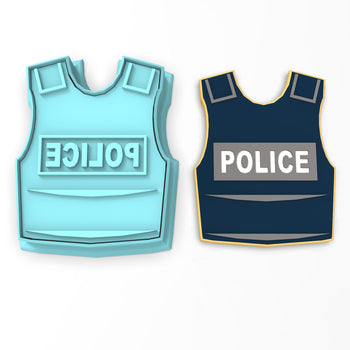 Police Bulletproof Vest Cookie Cutter | Stamp | Stencil #1