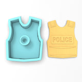 Police Bulletproof Vest Cookie Cutter | Stamp | Stencil #1