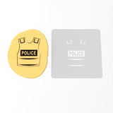 Police Bulletproof Vest Cookie Cutter | Stamp | Stencil #1