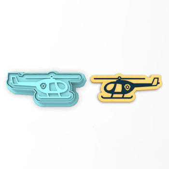 Police Helicopter Cookie Cutter | Stamp | Stencil #1