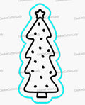 Polka Dot Christmas Tree Cookie Cutter | Stamp | Stencil #2