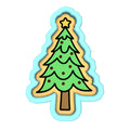 Polka Dot Christmas Tree Cookie Cutter | Stamp | Stencil #3