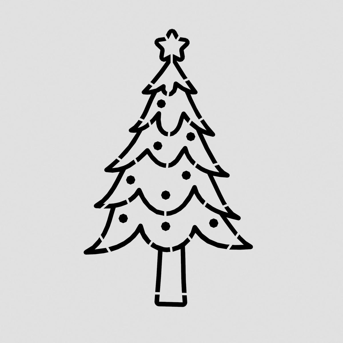 Polka Dot Christmas Tree Cookie Cutter | Stamp | Stencil #3