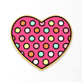 Polka Dot Heart Cookie Cutter | Stamp | Stencil #1