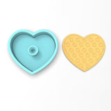 Polka Dot Heart Cookie Cutter | Stamp | Stencil #1