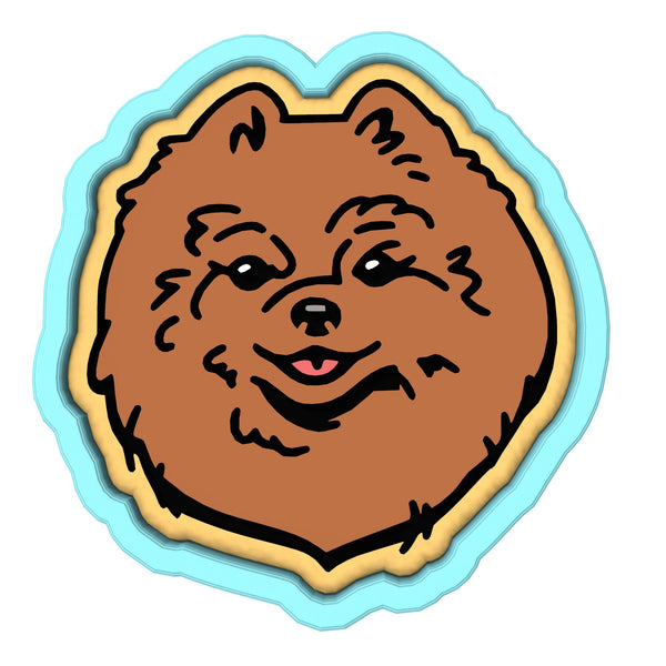Pomeranian Cookie Cutter | Stamp | Stencil #1 Animals & Dinosaurs Cookie Cutter Lady 