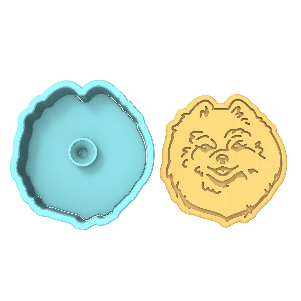 Pomeranian Cookie Cutter | Stamp | Stencil #1 Animals & Dinosaurs Cookie Cutter Lady 