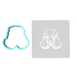 Poodle Cookie Cutter | Stamp | Stencil #1 Animals & Dinosaurs Cookie Cutter Lady MINI - 2 Inches (5cm) **BUNDLE** Cutter + Stencil 