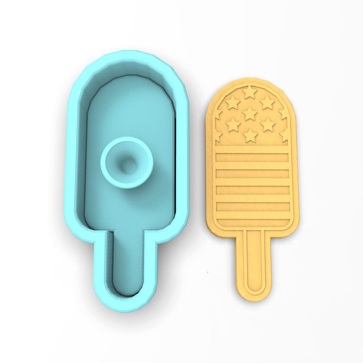 Popsicle Cookie Cutter | Stamp | Stencil #1