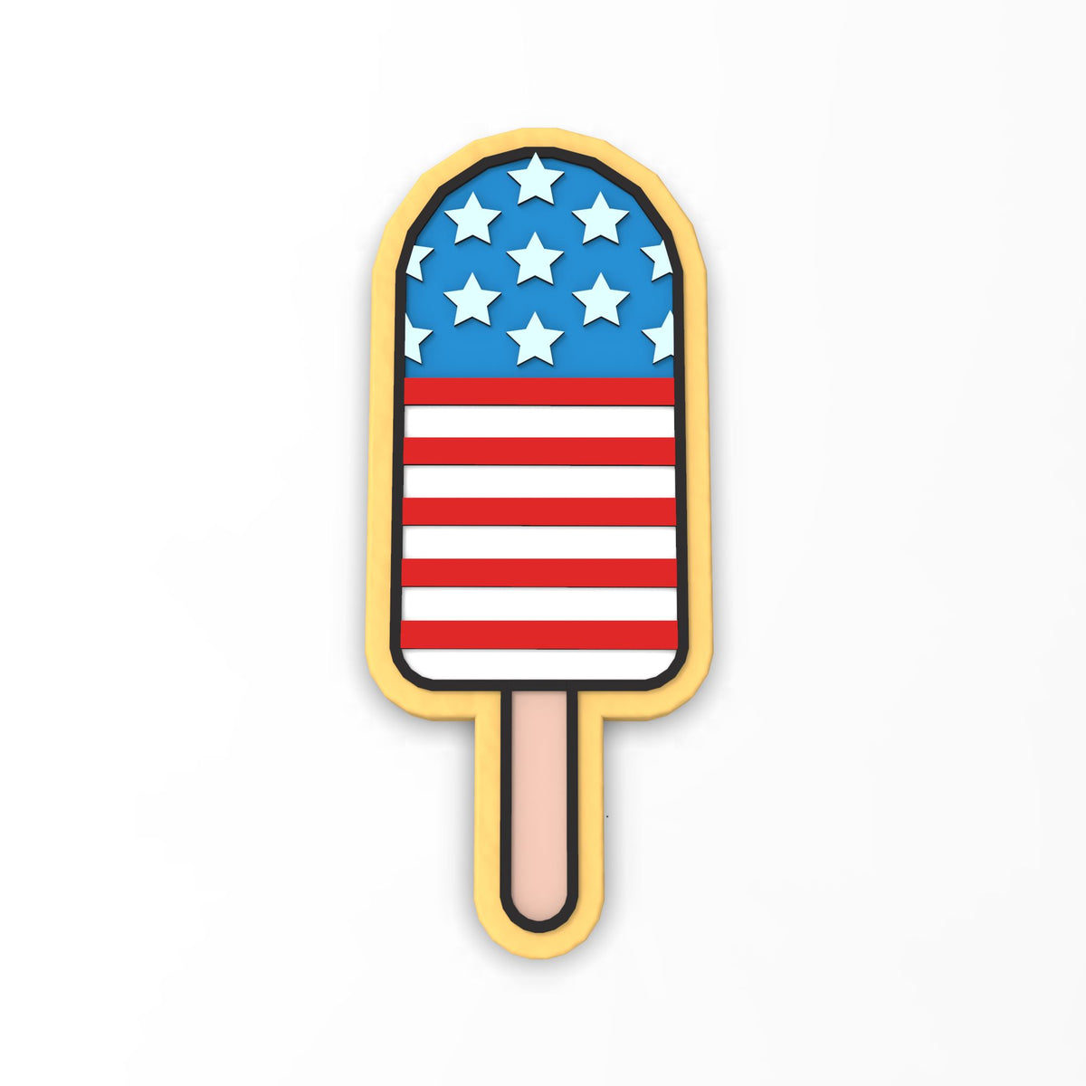 Popsicle Cookie Cutter | Stamp | Stencil #1