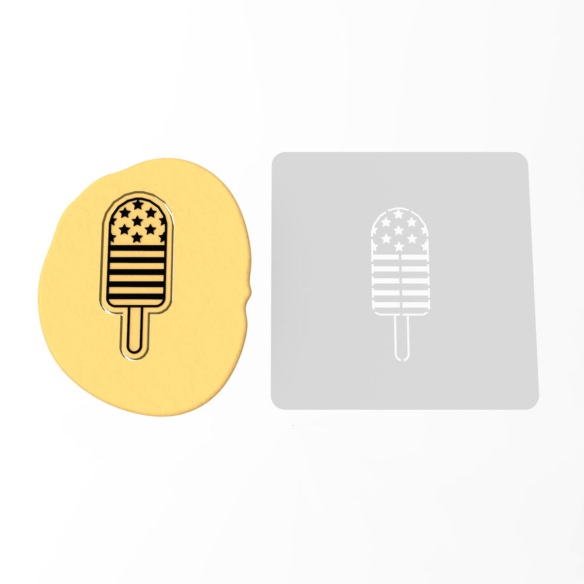 Popsicle Cookie Cutter | Stamp | Stencil #1