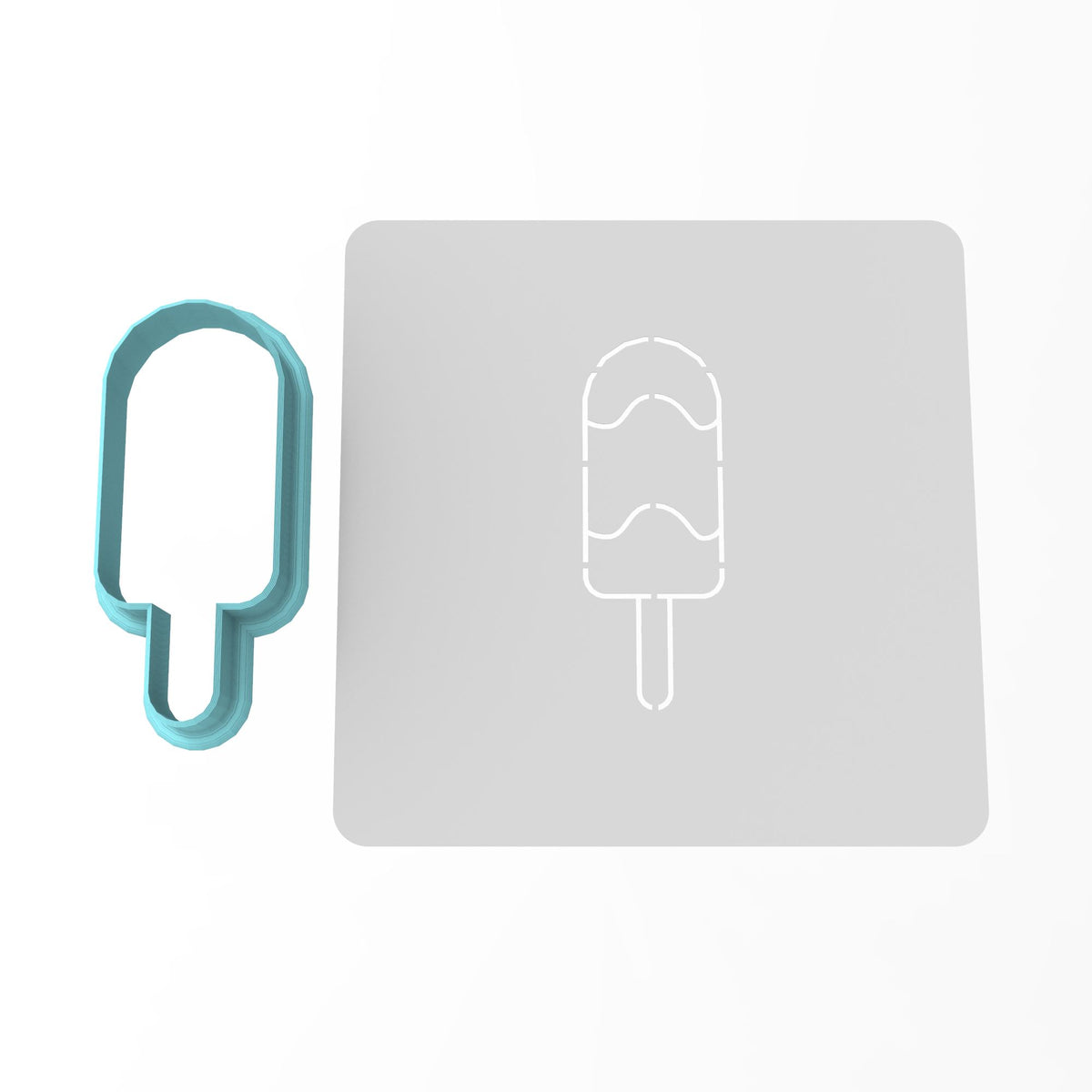 Popsicle Cookie Cutter | Stamp | Stencil #2