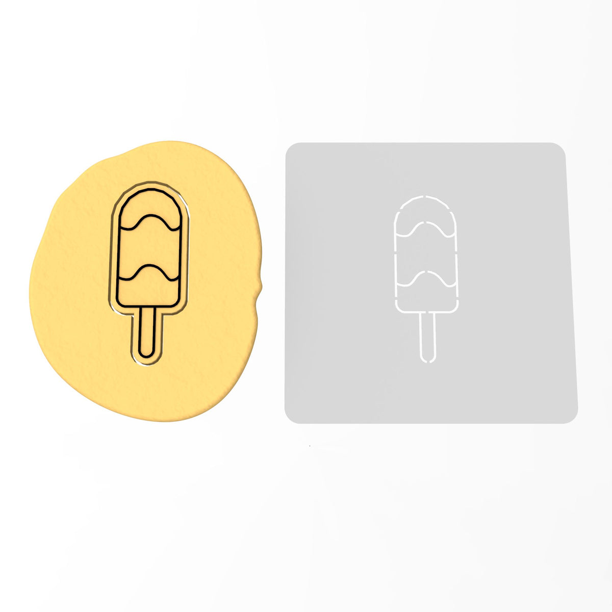 Popsicle Cookie Cutter | Stamp | Stencil #2