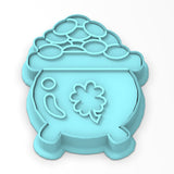 Pot of Gold Cookie Cutter Stamp & Outline #1