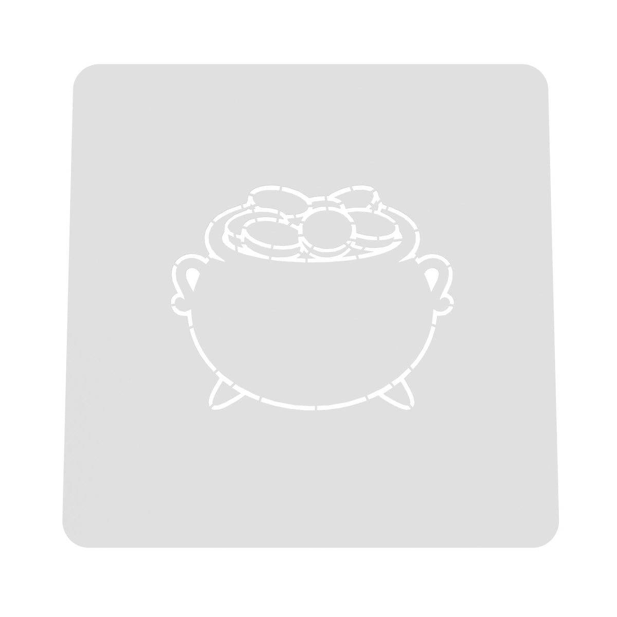Pot of Gold Cookie Cutter | Stamp | Stencil #2 Wedding / Baby / V Day Cookie Cutter Lady MINI - 2 Inches (5cm) Stencil ONLY 