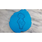 Pregnant Lady Cookie Cutter Outline & Stamp 2