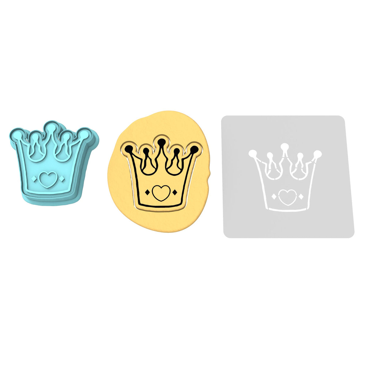 Prince Crown Cookie Cutter | Stamp | Stencil #1