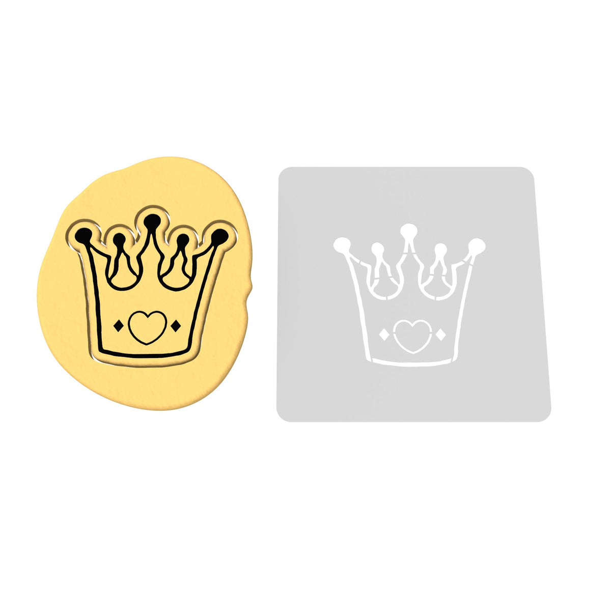Prince Crown Cookie Cutter | Stamp | Stencil #1