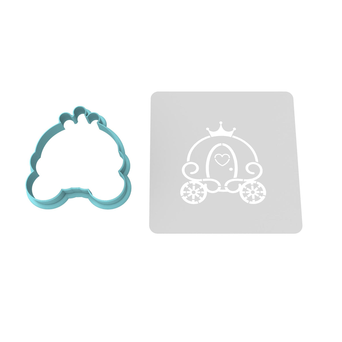 Princess Carriage Cookie Cutter | Stamp | Stencil #1