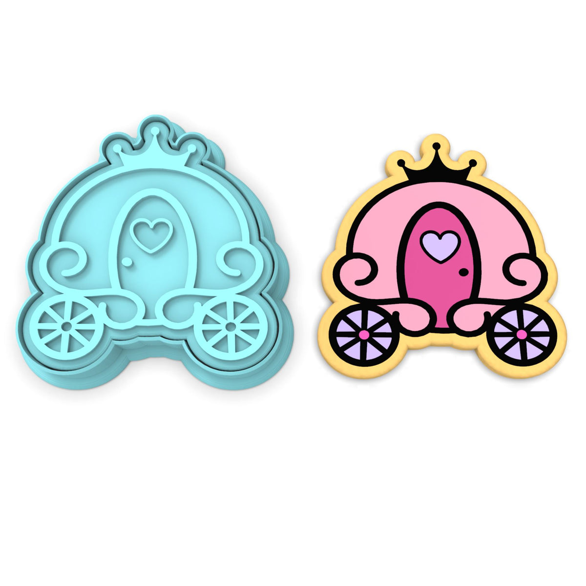 Princess Carriage Cookie Cutter | Stamp | Stencil #1